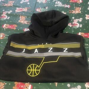NBA Utah Jazz Black and Yellow Kids Hoodie